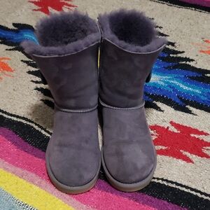 UGG Bailey Button Women's Dark Purple Shearling Boots